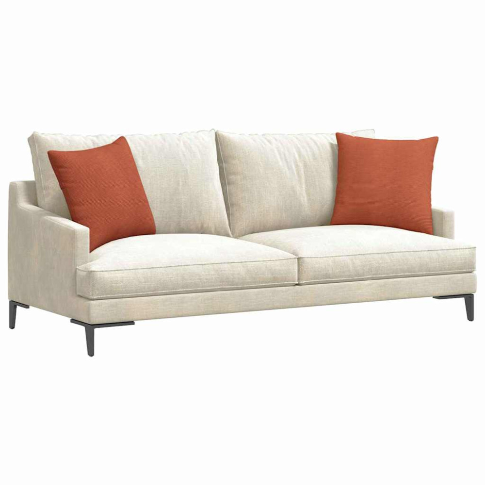Produktbild för Sofakuddar 2 pcs Röd orange 45 x 45 cm Kordread tyg