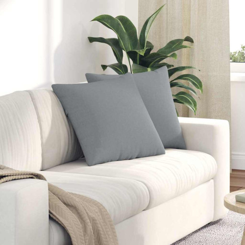 vidaXL Sofakuddar 2 pcs Ljusgrå 50 x 50 cm tyg
