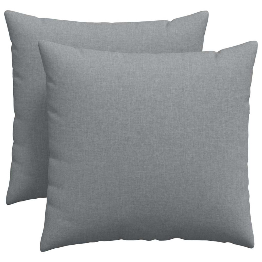 Produktbild för Sofakuddar 2 pcs Ljusgrå 50 x 50 cm tyg