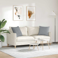 Produktbild för Sofakuddar 2 pcs Ljusgrå 50 x 50 cm tyg