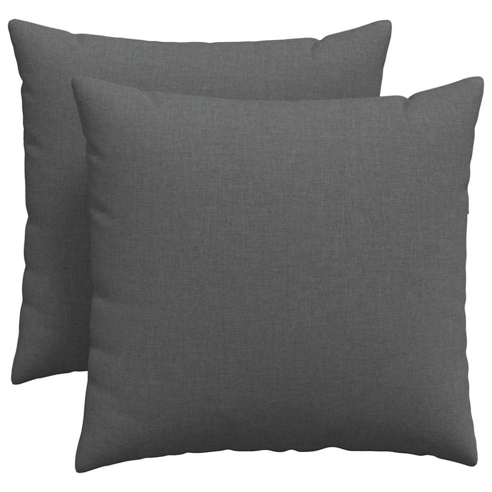 Produktbild för Sofakuddar 2 pcs Mörkgrå 50 x 50 cm tyg