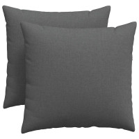 Produktbild för Sofakuddar 2 pcs Mörkgrå 50 x 50 cm tyg