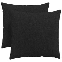Produktbild för Sofakuddar 2 pcs Svart 50 x 50 cm tyg