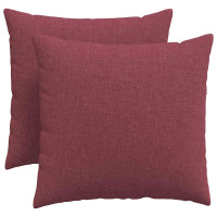 Produktbild för Sofakuddar 2 pcs Vinröd 50 x 50 cm tyg