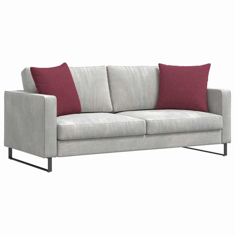 Produktbild för Sofakuddar 2 pcs Vinröd 50 x 50 cm tyg
