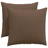 Produktbild för Sofakuddar 2 pcs Brun 50 x 50 cm tyg