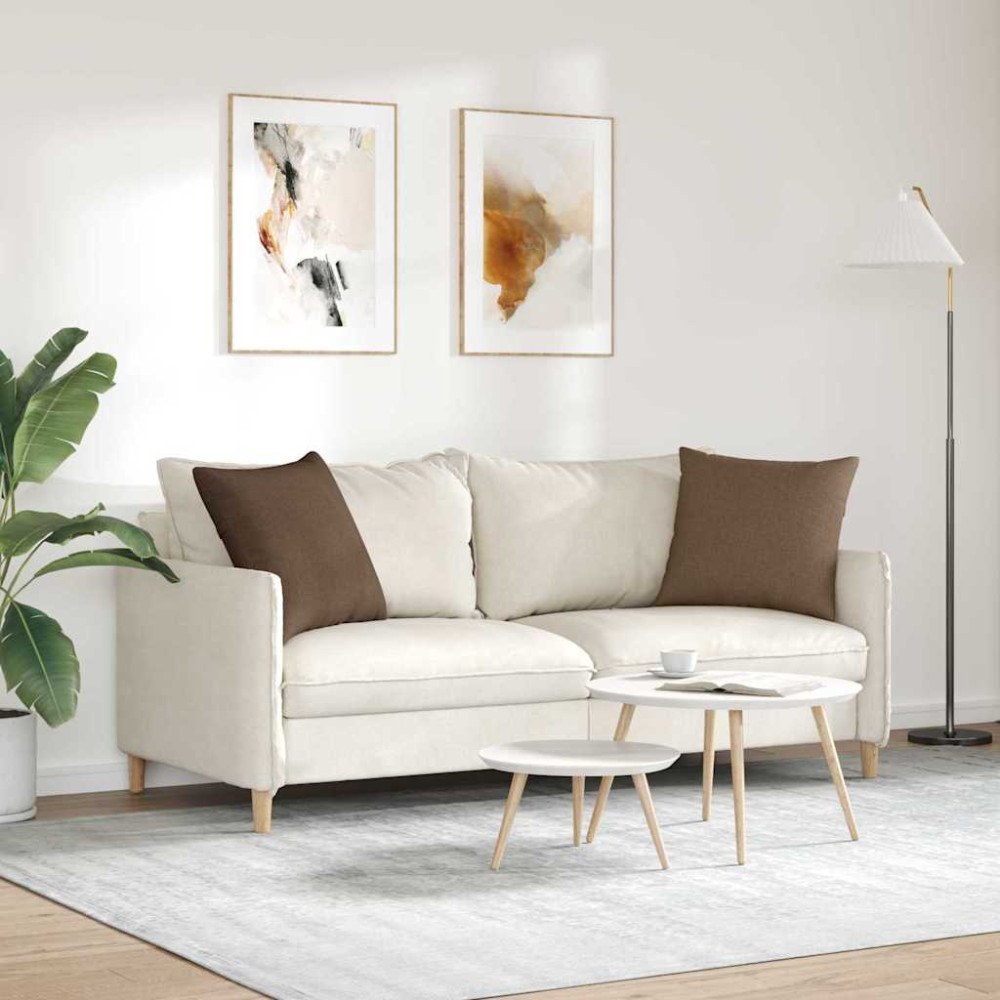 Produktbild för Sofakuddar 2 pcs Brun 50 x 50 cm tyg