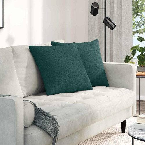 vidaXL Sofakuddar 2 pcs Mörkgrön 50 x 50 cm tyg