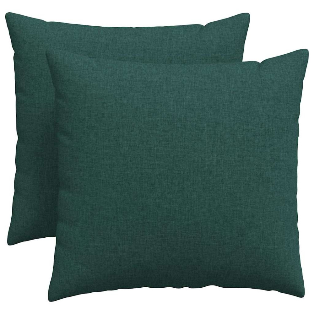 Produktbild för Sofakuddar 2 pcs Mörkgrön 50 x 50 cm tyg