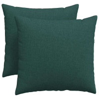 Produktbild för Sofakuddar 2 pcs Mörkgrön 50 x 50 cm tyg