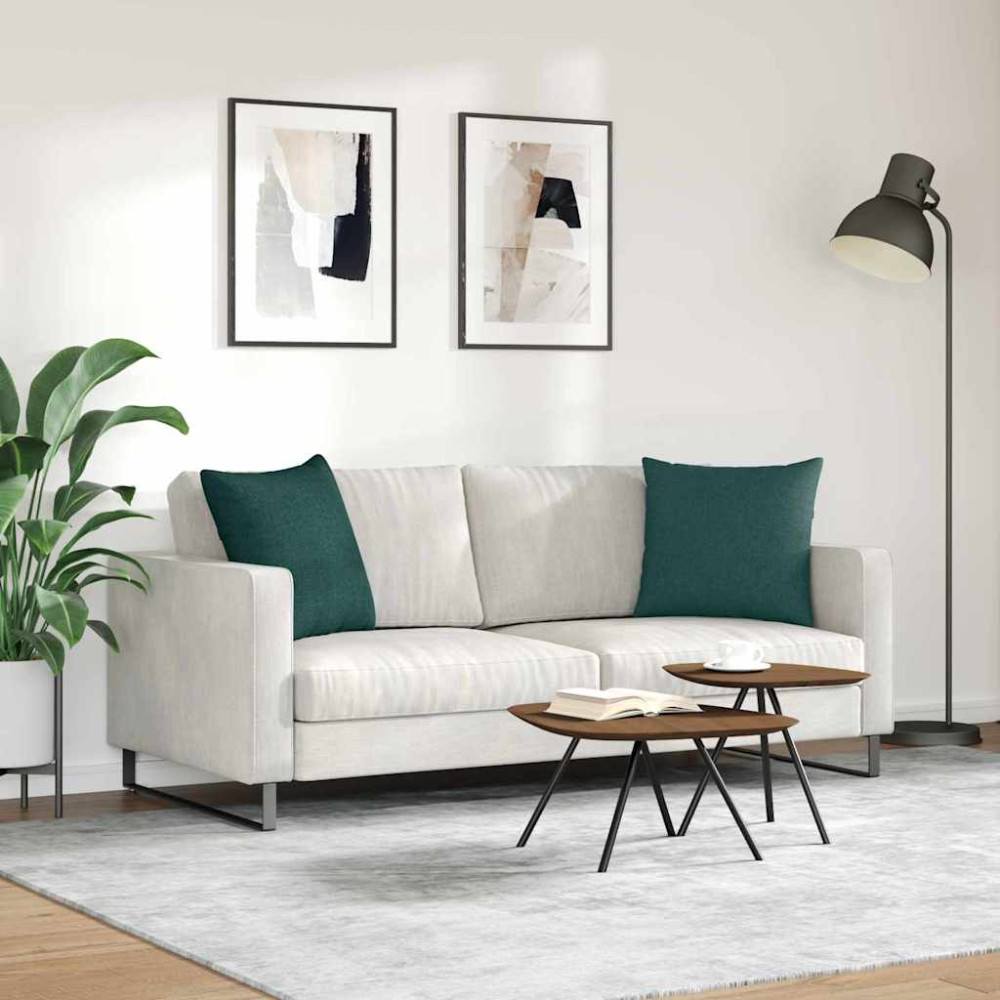 Produktbild för Sofakuddar 2 pcs Mörkgrön 50 x 50 cm tyg