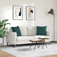 Produktbild för Sofakuddar 2 pcs Mörkgrön 50 x 50 cm tyg