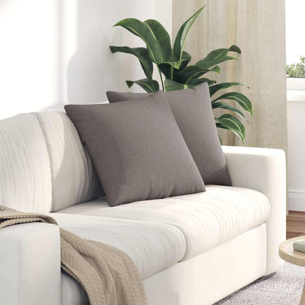 Produktbild för Sofakuddar 2 pcs Taupe 50 x 50 cm tyg