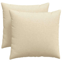 Produktbild för Sofakuddar 2 pcs Kräm 50 x 50 cm tyg