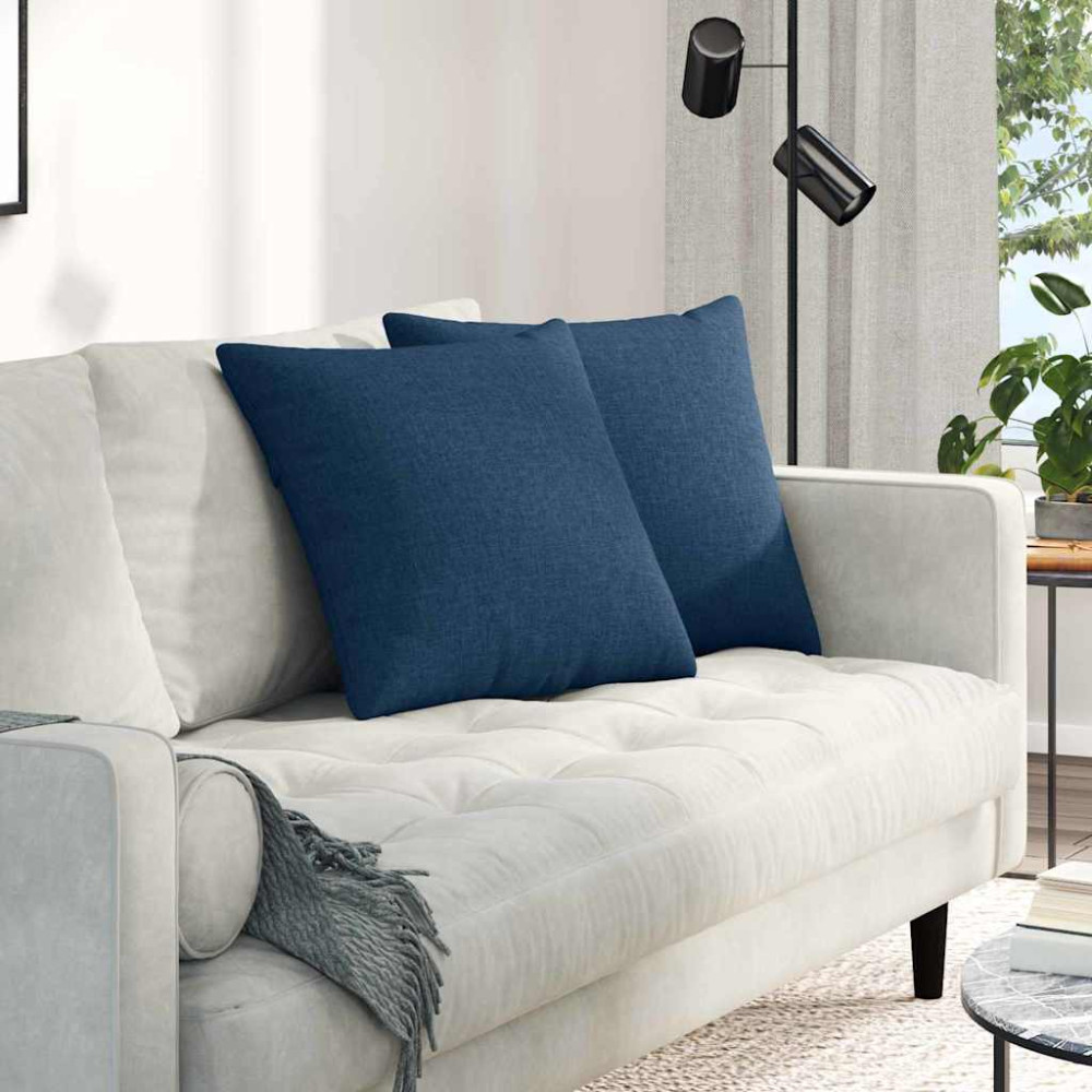 Produktbild för Sofakuddar 2 pcs Blå 50 x 50 cm tyg