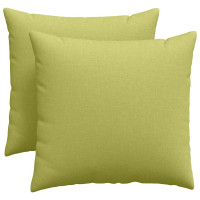 Produktbild för Sofakuddar 2 pcs Ljusgrön 50 x 50 cm tyg