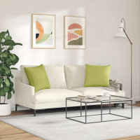 Produktbild för Sofakuddar 2 pcs Ljusgrön 50 x 50 cm tyg