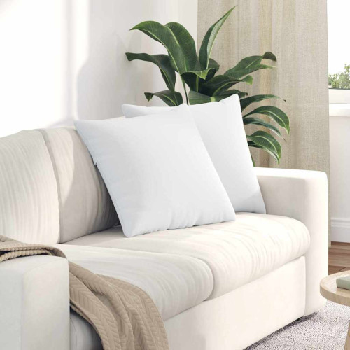vidaXL Sofakuddar 2 pcs Vit 50 x 50 cm tyg