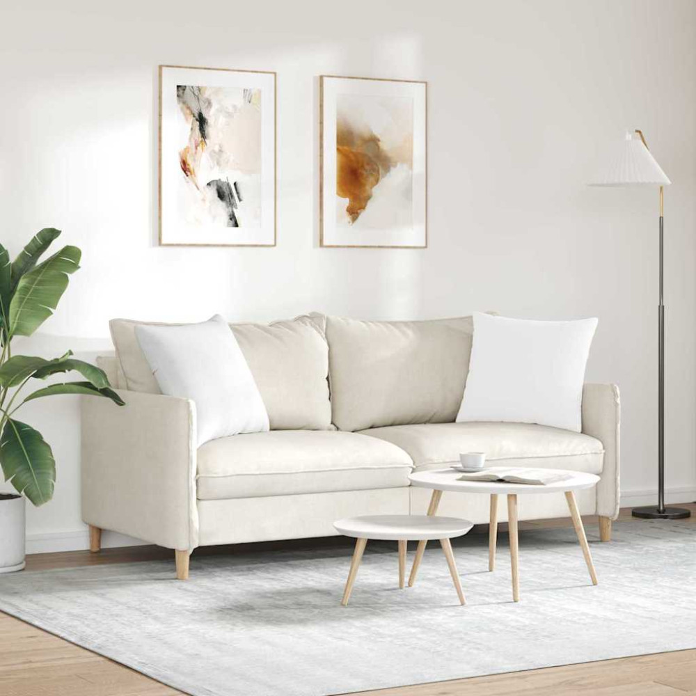 Produktbild för Sofakuddar 2 pcs Vit 50 x 50 cm tyg