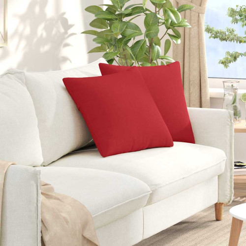 vidaXL Sofakuddar 2 pcs Röd 50 x 50 cm tyg