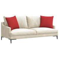 Produktbild för Sofakuddar 2 pcs Röd 50 x 50 cm tyg