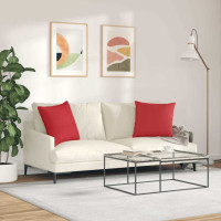 Produktbild för Sofakuddar 2 pcs Röd 50 x 50 cm tyg
