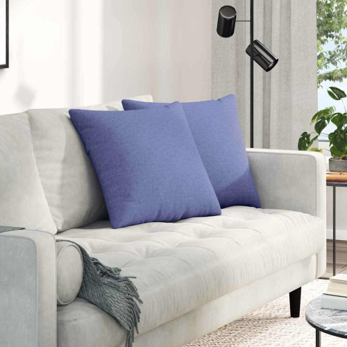vidaXL Sofakuddar 2 pcs Jeansblå 50 x 50 cm tyg