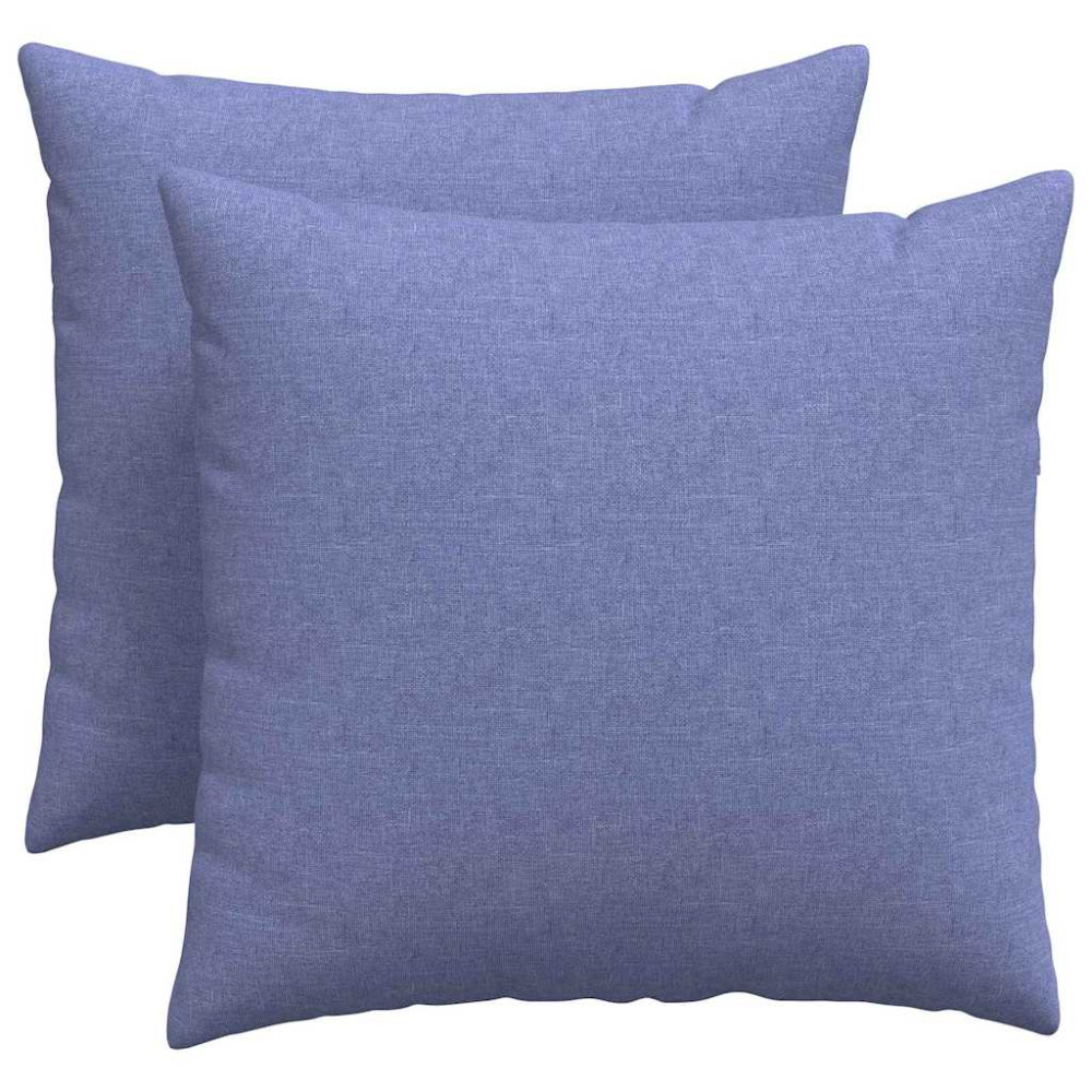 Produktbild för Sofakuddar 2 pcs Jeansblå 50 x 50 cm tyg