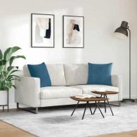 Produktbild för Sofakuddar 2 pcs Blå 50 x 50 cm Kordread tyg