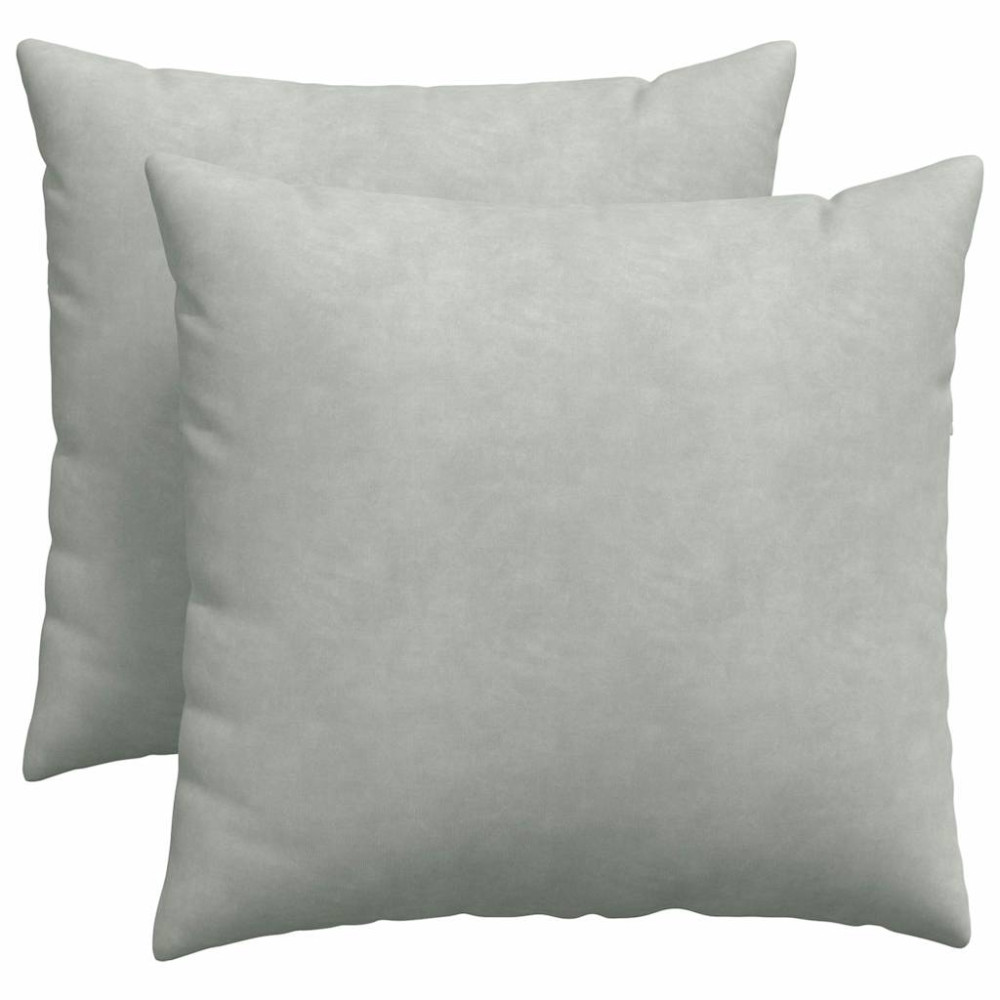Produktbild för Sofakuddar 2 pcs Ljusgrå 50 x 50 cm Kordread tyg