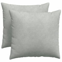 Produktbild för Sofakuddar 2 pcs Ljusgrå 50 x 50 cm Kordread tyg