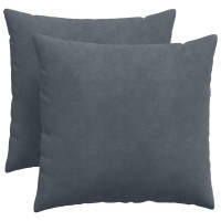 Produktbild för Sofakuddar 2 pcs Mörkgrå 50 x 50 cm Kordread tyg