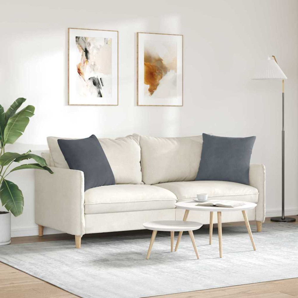 Produktbild för Sofakuddar 2 pcs Mörkgrå 50 x 50 cm Kordread tyg