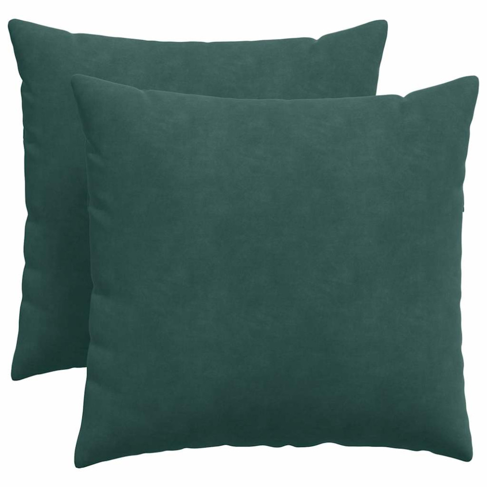 Produktbild för Sofakuddar 2 pcs Mörkgrön 50 x 50 cm Kordread tyg