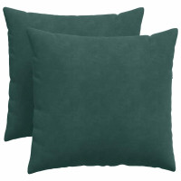 Produktbild för Sofakuddar 2 pcs Mörkgrön 50 x 50 cm Kordread tyg