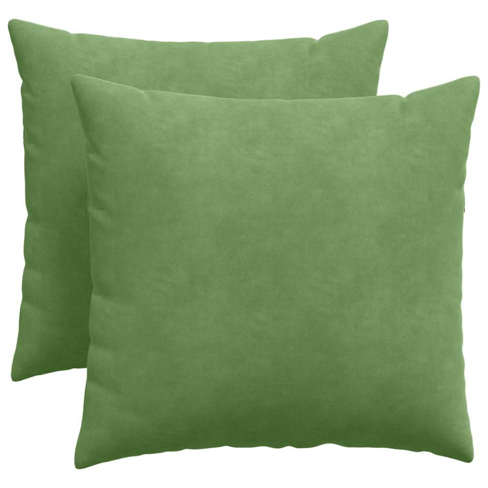 Produktbild för Sofakuddar 2 pcs Ljusgrön 50 x 50 cm Kordread tyg