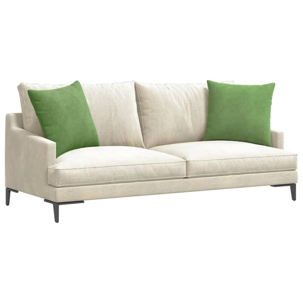 Produktbild för Sofakuddar 2 pcs Ljusgrön 50 x 50 cm Kordread tyg