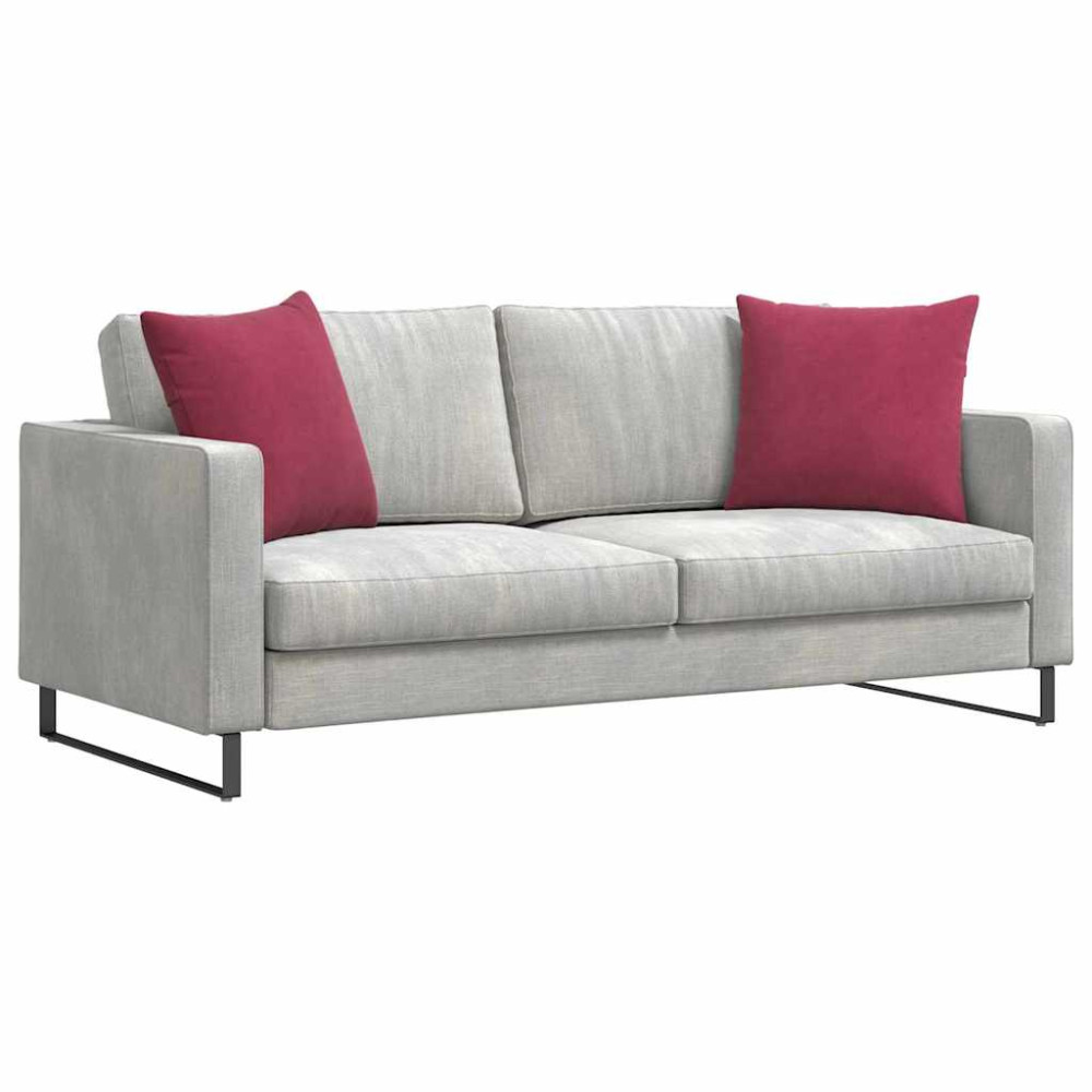 Produktbild för Sofakuddar 2 pcs Vinröd 50 x 50 cm Kordread tyg