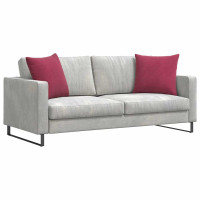 Produktbild för Sofakuddar 2 pcs Vinröd 50 x 50 cm Kordread tyg
