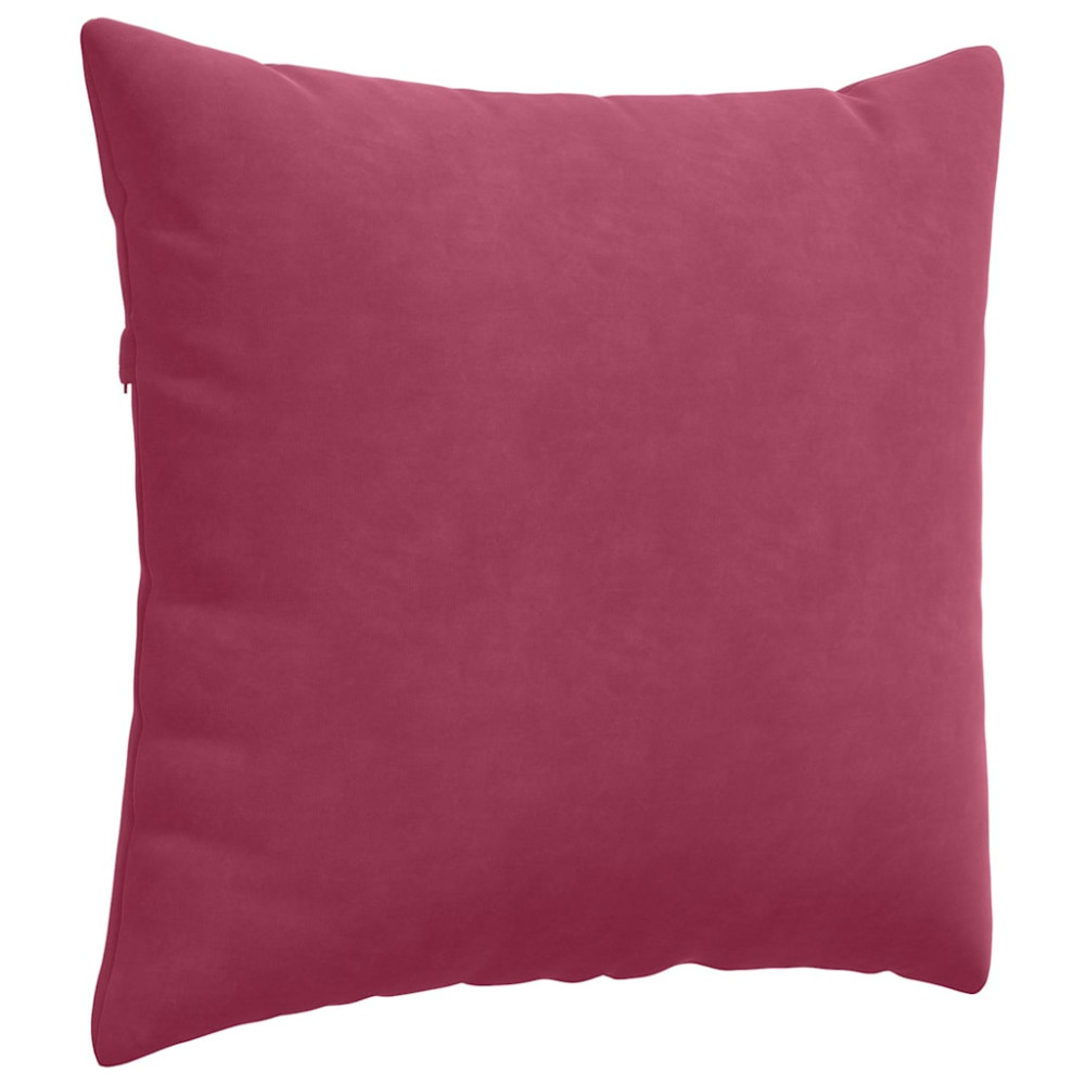 Produktbild för Sofakuddar 2 pcs Vinröd 50 x 50 cm Kordread tyg