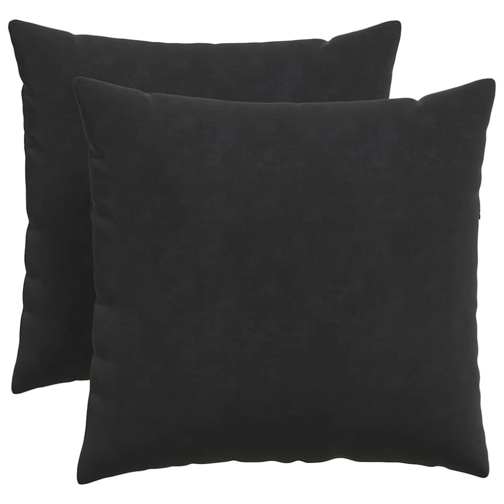 Produktbild för Sofakuddar 2 pcs Svart 50 x 50 cm Kordread tyg