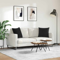 Produktbild för Sofakuddar 2 pcs Svart 50 x 50 cm Kordread tyg