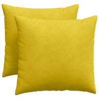 Produktbild för Sofakuddar 2 pcs Gul 50 x 50 cm Kordread tyg