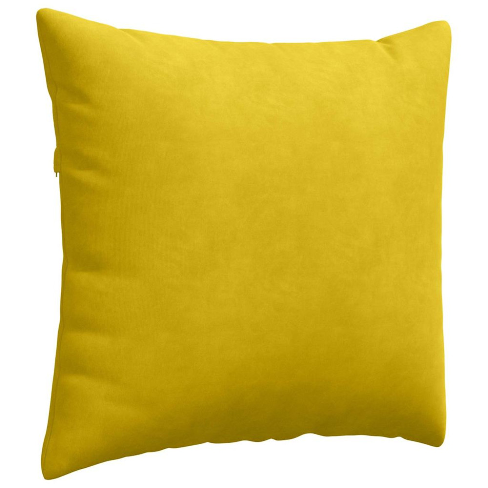 Produktbild för Sofakuddar 2 pcs Gul 50 x 50 cm Kordread tyg