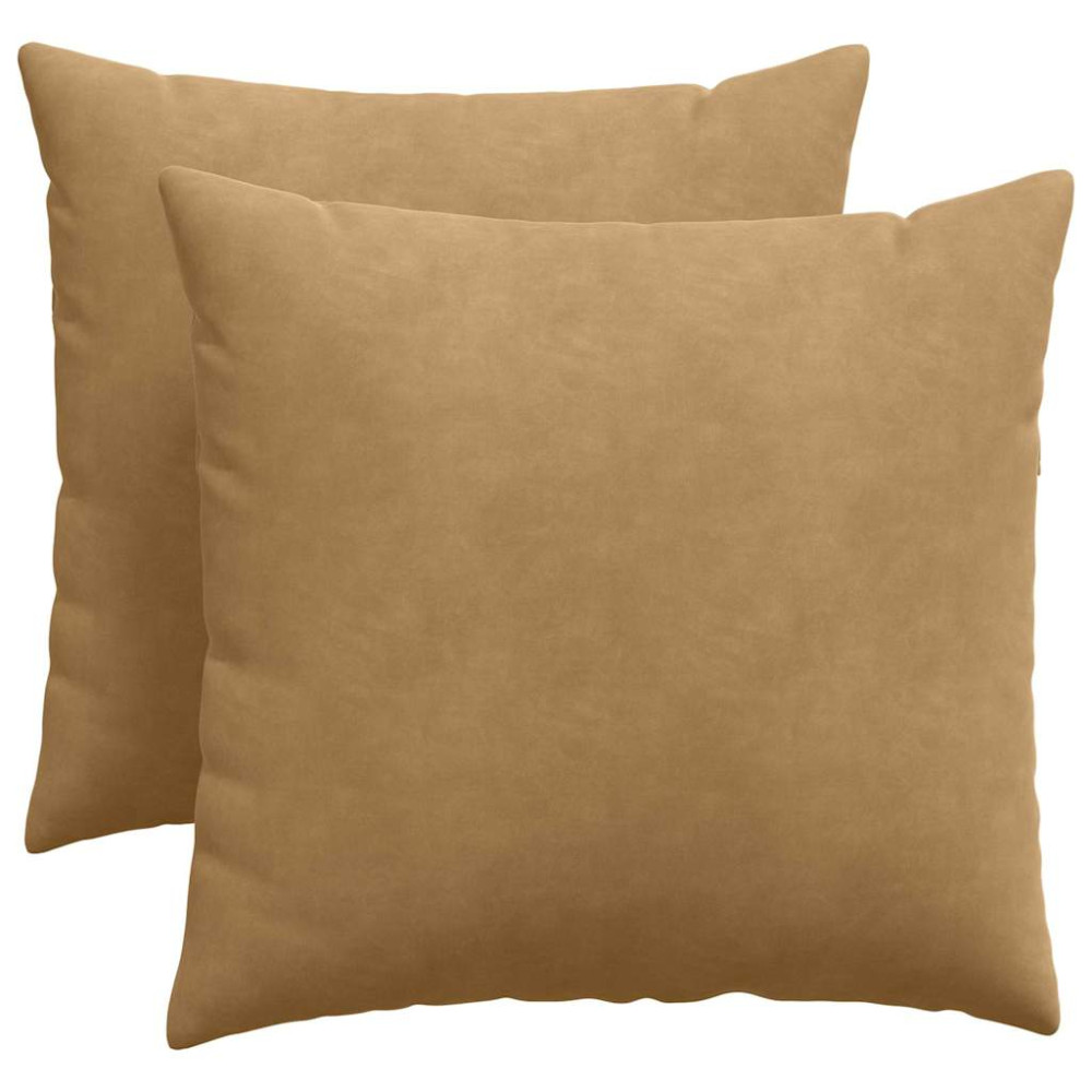 Produktbild för Sofakuddar 2 pcs Brun 50 x 50 cm Kordread tyg