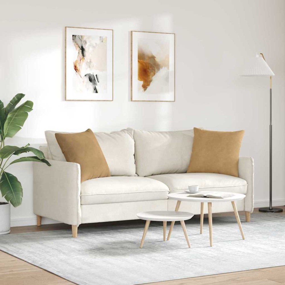 Produktbild för Sofakuddar 2 pcs Brun 50 x 50 cm Kordread tyg