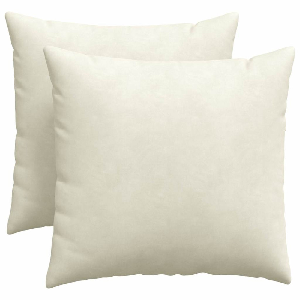 Produktbild för Sofakuddar 2 pcs Kräm 50 x 50 cm Kordread tyg