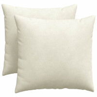 Produktbild för Sofakuddar 2 pcs Kräm 50 x 50 cm Kordread tyg