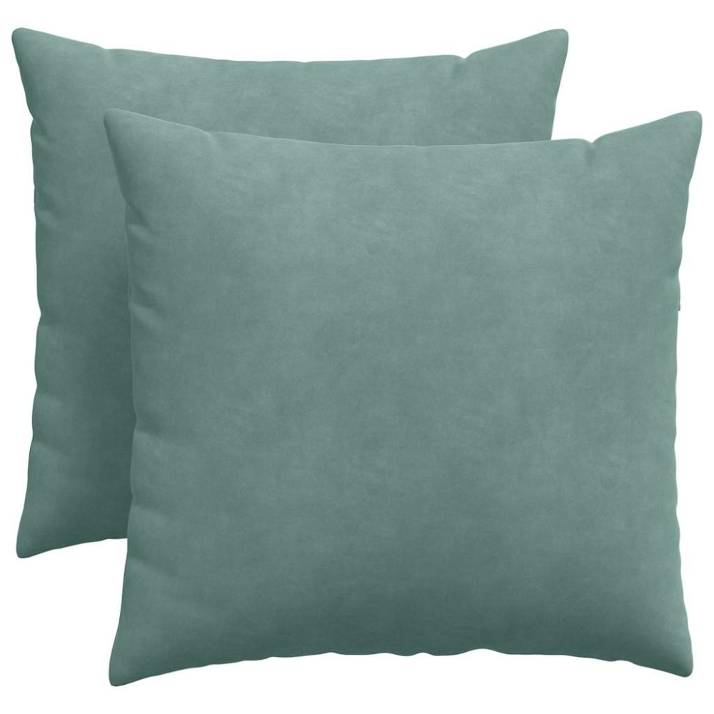 Produktbild för Sofakuddar 2 pcs Havgrön 50 x 50 cm Kordread tyg