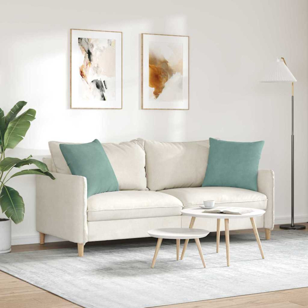 Produktbild för Sofakuddar 2 pcs Havgrön 50 x 50 cm Kordread tyg